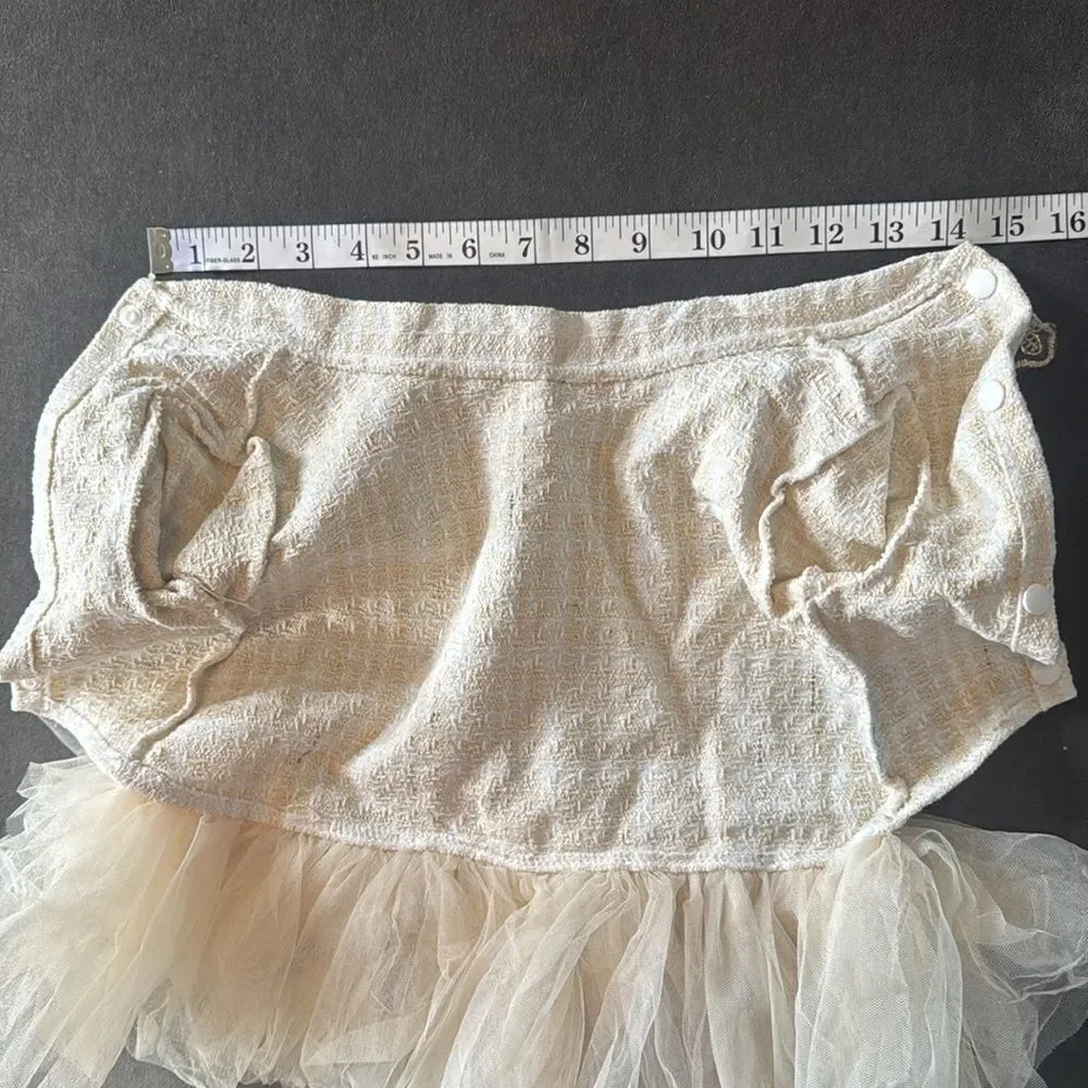 Petstyle Cream & Gold Dog Dress Size L NEW